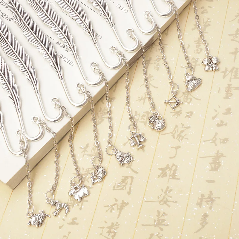 Coloffice Handmade Vintage Feathers Metallic Bookmarks Twelve Constellations Holiday Gifts Student Prizes Creative Gifts 1Piece
Coloffice Handmade Vintage Feathers Metallic Bookmarks Twelve Constellations Holiday Gifts Student Prizes Creative Gifts 1Piece