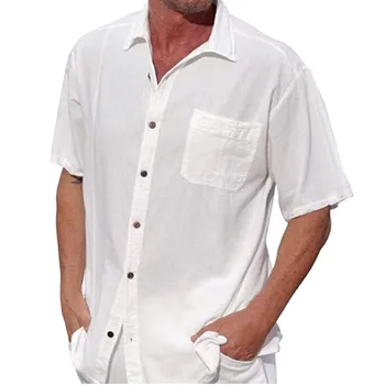 Men tops 2019 Summer New Style Linen Hemp Pocket Button Lapel Short Sleeve Casual Fashion Shirt chemise homme Daily 0509
Men tops 2019 Summer New Style Linen Hemp Pocket Button Lapel Short Sleeve Casual Fashion Shirt chemise homme Daily 0509