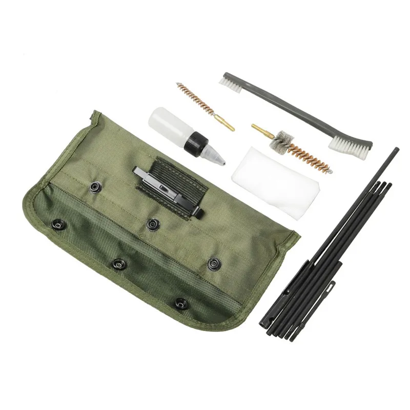 New Arrival 10 Piece .22cal 5.56mm Rifle Gun Cleaning Kit Set Cleaning Rod Nylon Brush Cleaner Gun Accessories Clean Tools2