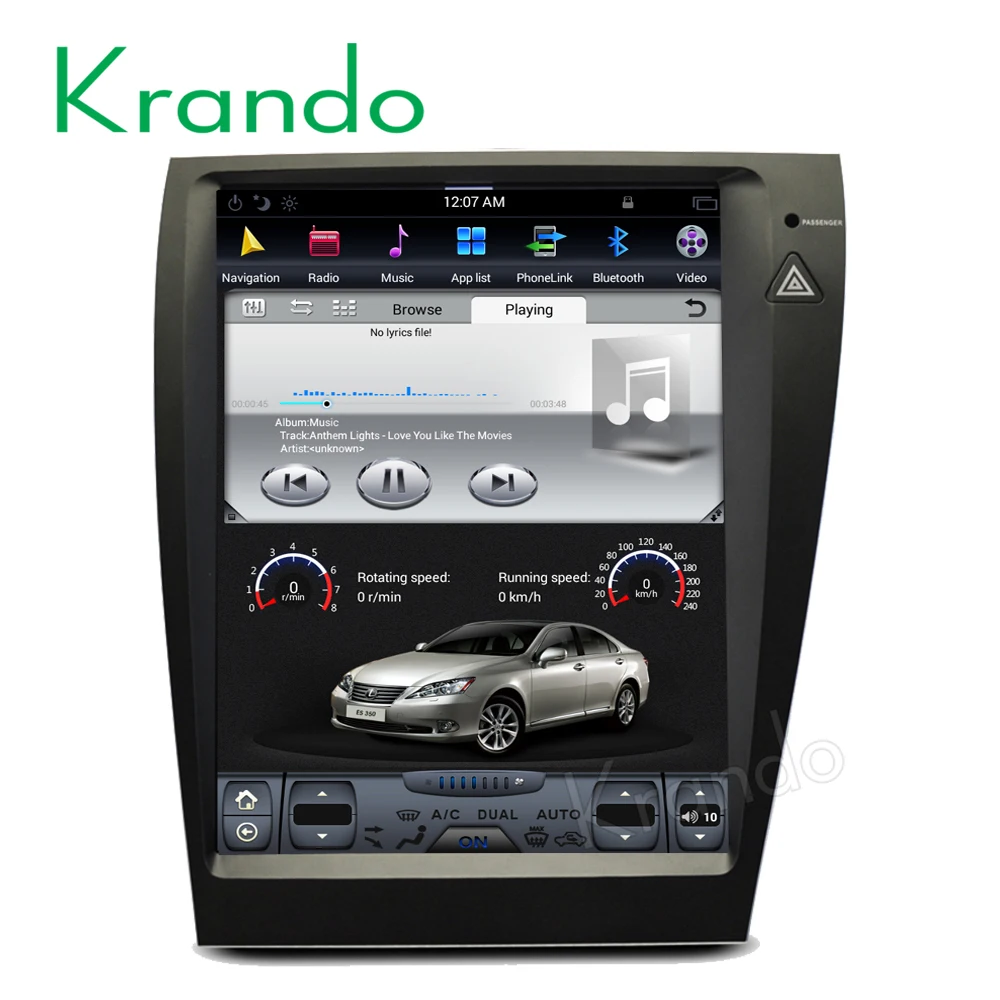Krando Android 8.1 10.4" Tesla style Vertical screen car navigation for Lexus ES240 ES250 ES300 2006-2012 radio gps multimedia
Krando Android 8.1 10.4" Tesla style Vertical screen car navigation for Lexus ES240 ES250 ES300 2006-2012 radio gps multimedia