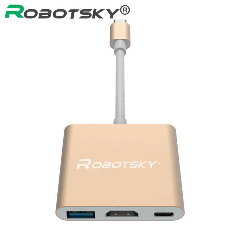 Robotsky Type C to HDMI Converter USB 3.1 usb-c HUB Adapter Type-C Extender 1080P for Macbook 12" Chromebook Pixel TV Displayer
Robotsky Type C to HDMI Converter USB 3.1 usb-c HUB Adapter Type-C Extender 1080P for Macbook 12" Chromebook Pixel TV Displayer