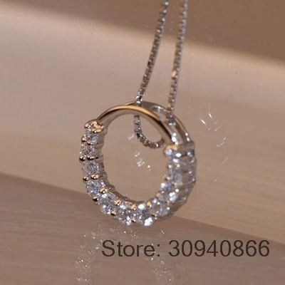 Hot Sale Promotion 2019 New Shiny Zircon Crystal Circle 925 Sterling Silver Women's Pendant Necklaces Jewelry Gift
Hot Sale Promotion 2019 New Shiny Zircon Crystal Circle 925 Sterling Silver Women's Pendant Necklaces Jewelry Gift
