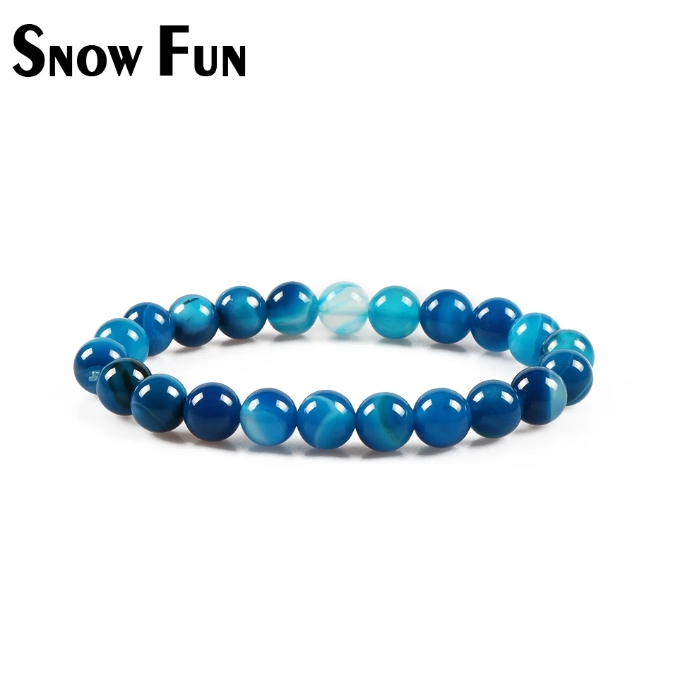 Snow Fun 8mm Blue Stripes Agate Round Bead Bracelet for Women Single lap Bracelets Simple Style Jewelry
Snow Fun 8mm Blue Stripes Agate Round Bead Bracelet for Women Single lap Bracelets Simple Style Jewelry