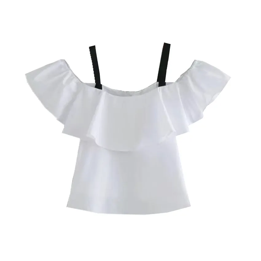 Women Summer Cold Shoulder Ruffles Blouse Cropped Top Party Beach Shirt Tunic Sweet Ladies Top Mujer Camisa Feminina Blusas
Women Summer Cold Shoulder Ruffles Blouse Cropped Top Party Beach Shirt Tunic Sweet Ladies Top Mujer Camisa Feminina Blusas