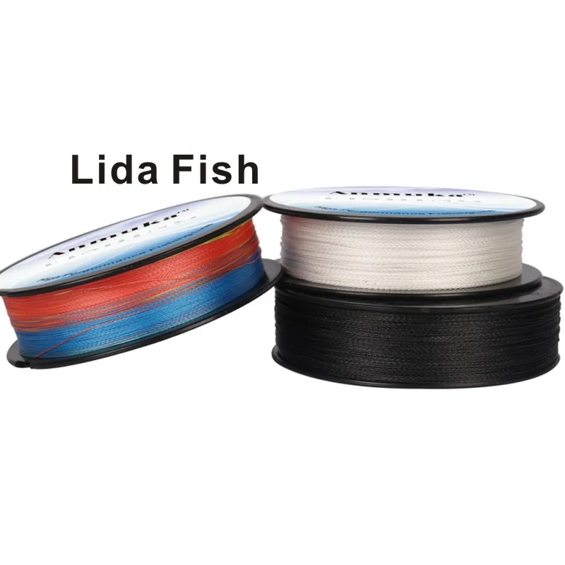 Lida Fish 4 серии 100 метров плетеная полиэтиленовая леска яркая монохромная