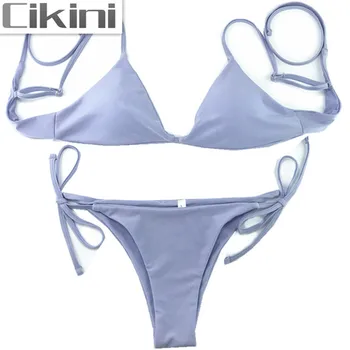 Brazilian Bikini Sexy Women Biquini Halter Swimwear Summer solid Swimsuit Beach Black Maillot De Bain Cikini
Brazilian Bikini Sexy Women Biquini Halter Swimwear Summer solid Swimsuit Beach Black Maillot De Bain Cikini