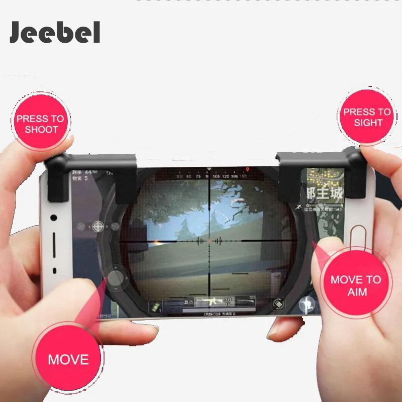 Jeebel 2Pcs Trigger Buttons Phone Gamepad Joystick Smartphone Joystick Mobile Game Controller For PUBG Mobile TPS FPS Gaming
Jeebel 2Pcs Trigger Buttons Phone Gamepad Joystick Smartphone Joystick Mobile Game Controller For PUBG Mobile TPS FPS Gaming