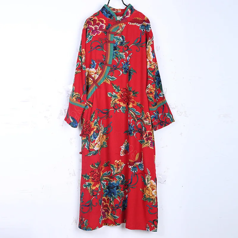 Spring and Autumn New China Wind Hit Color Stitching Improved Cheongsam Long Oblique Card Long Sleeves Dress
Spring and Autumn New China Wind Hit Color Stitching Improved Cheongsam Long Oblique Card Long Sleeves Dress