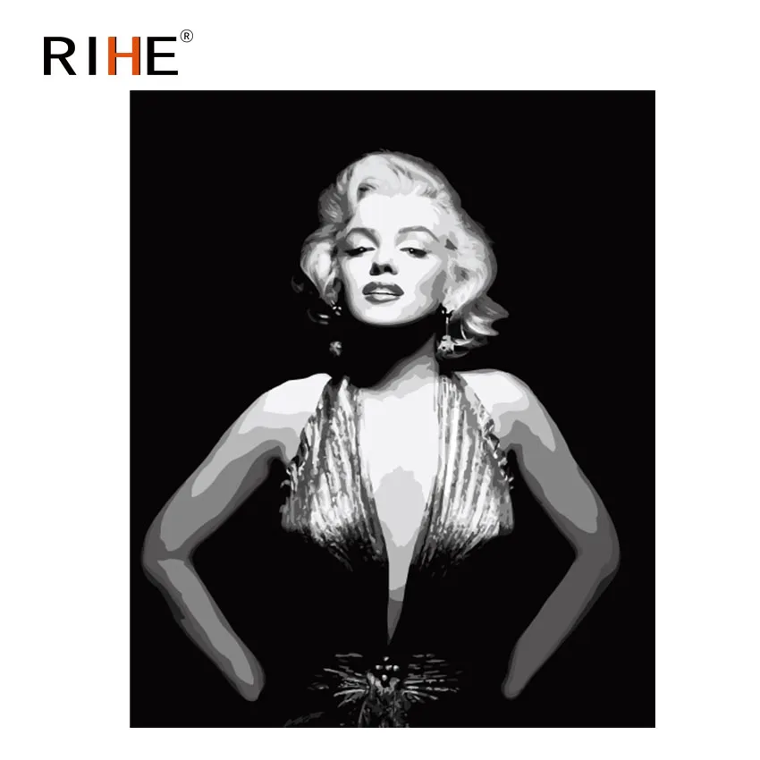 RIHE Black And White Girl Oil Painting By Numbers Belle Cuadros Decoracion Acrylic Paint On Canvas For Artwork Modern Home Decor
RIHE Black And White Girl Oil Painting By Numbers Belle Cuadros Decoracion Acrylic Paint On Canvas For Artwork Modern Home Decor