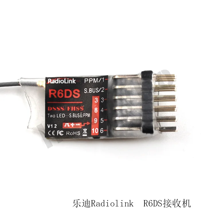 Radio link R6DS 6-CH 2.4GHz DSSS Receiver For Transmitter Compatible AT9 And AT10 Support SBUS&PPM
Radio link R6DS 6-CH 2.4GHz DSSS Receiver For Transmitter Compatible AT9 And AT10 Support SBUS&PPM