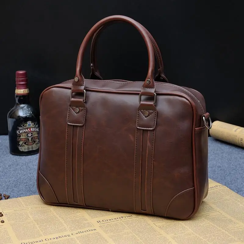 Business Casual Men's Handbag Men Briefcase File Package Black PU Leather Canvas Stripe Shoulder Laptop Bags Male Bolsa Mochila
Business Casual Men's Handbag Men Briefcase File Package Black PU Leather Canvas Stripe Shoulder Laptop Bags Male Bolsa Mochila