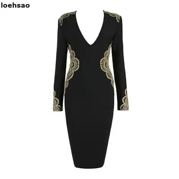 Fahion Vantage SPring Autumn Dress V-Neck Heavy Embroidery Black Red Women Wedding Evening Party Bodycon Bandage Dress Vestido
Fahion Vantage SPring Autumn Dress V-Neck Heavy Embroidery Black Red Women Wedding Evening Party Bodycon Bandage Dress Vestido