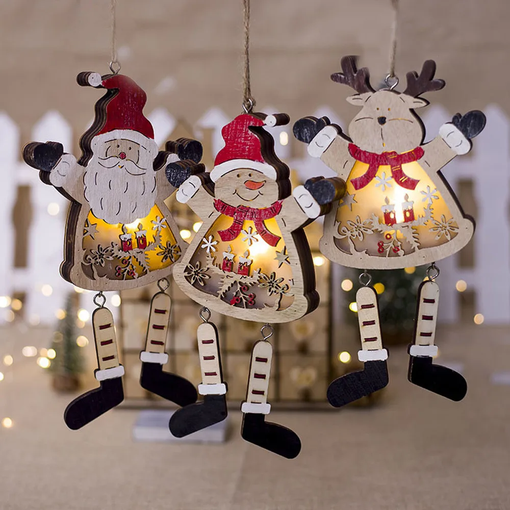 Snowman Home Decor Gifts Creative Glowing Christmas Tree Wooden Pendant Party Hanging House Hotel Bar Illuminate Decor 10Oct 2
Snowman Home Decor Gifts Creative Glowing Christmas Tree Wooden Pendant Party Hanging House Hotel Bar Illuminate Decor 10Oct 2