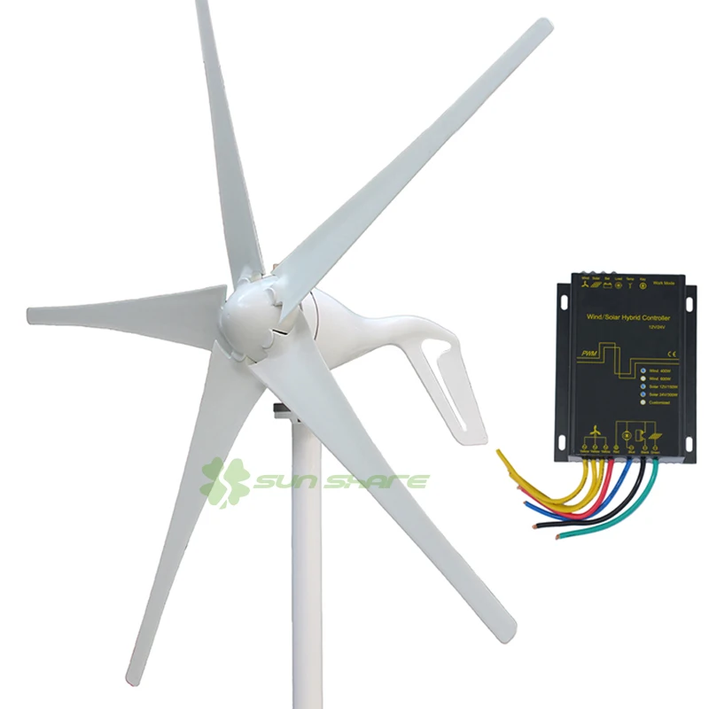 Free shipping ! High efficiency! 5 Blades 400W 12v 24V Wind Turbine Generator +Waterproof wind solar hybrid Charge Controller
Free shipping ! High efficiency! 5 Blades 400W 12v 24V Wind Turbine Generator +Waterproof wind solar hybrid Charge Controller