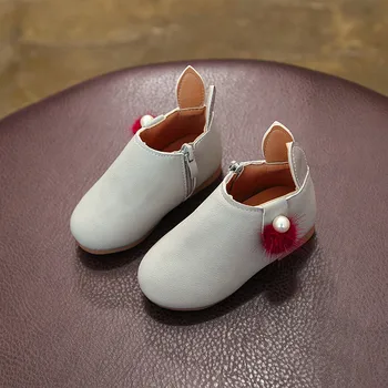 Kids Baby Shoes Sweet Cute Baby PU Leather Shoes Boots Breathable Low-Heeled Kids Girls Shoes #05