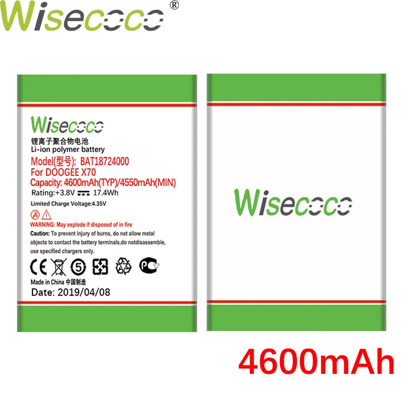 Wisecoco BAT18724000 4600mAh New Powerful Battery For DOOGEE X70 X 70 Phone Battery Replacement + Tracking Number
Wisecoco BAT18724000 4600mAh New Powerful Battery For DOOGEE X70 X 70 Phone Battery Replacement + Tracking Number