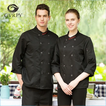 Men Women Double-breasted Embroidered Collar Long Sleeve Catering Restaurant Chef Kitchen Cooking Work Wear Coat Chef Jacket
Men Women Double-breasted Embroidered Collar Long Sleeve Catering Restaurant Chef Kitchen Cooking Work Wear Coat Chef Jacket