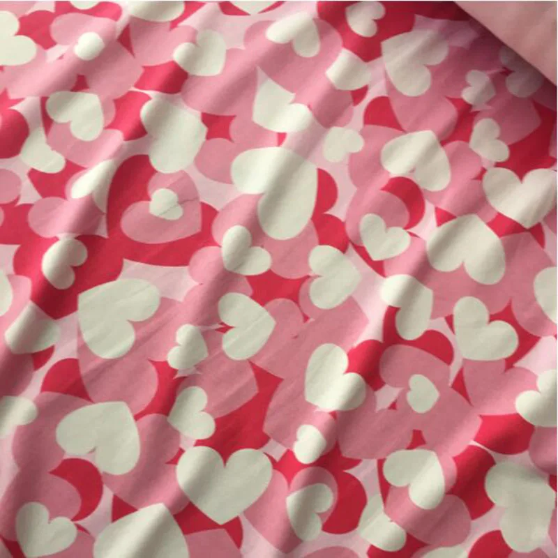 Charming Pink Lycra knittted Fabric Stretch White Heart Shape Printed Fabric Sewing Patchwork DIY Sewing Baby T-shirt Clothing
Charming Pink Lycra knittted Fabric Stretch White Heart Shape Printed Fabric Sewing Patchwork DIY Sewing Baby T-shirt Clothing