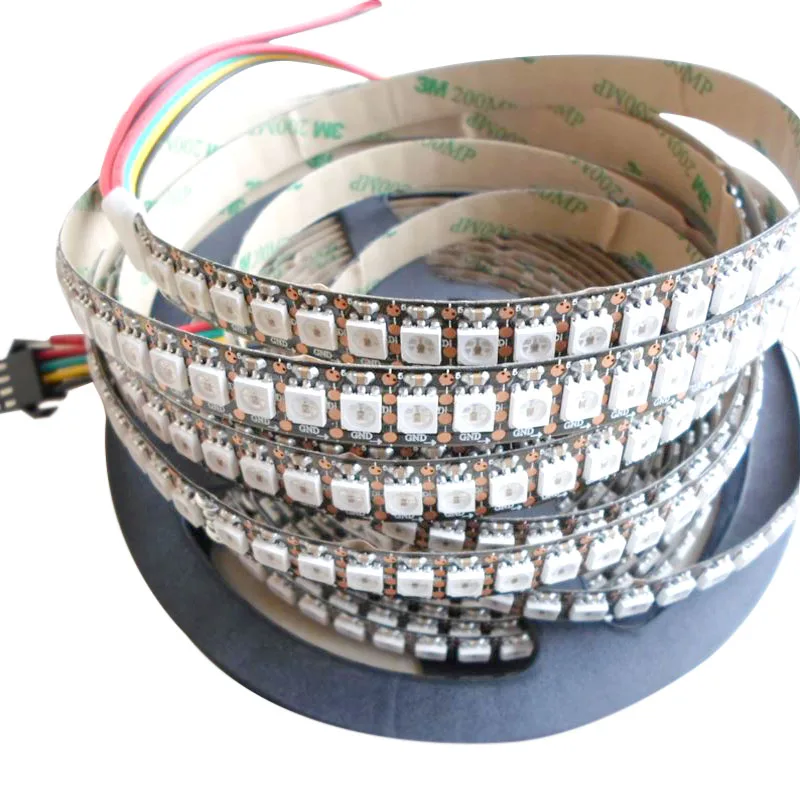 5mX New arrival SK9822 5050SMD RGB digital flexible led strip light DC5V input 30/32/48/60/72/144LED/m BLACK PCB free shipping
5mX New arrival SK9822 5050SMD RGB digital flexible led strip light DC5V input 30/32/48/60/72/144LED/m BLACK PCB free shipping