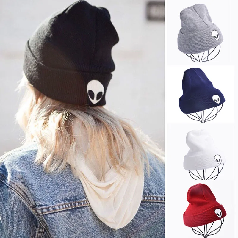 Autumn Winter Wool Knitted Hats UFO Fans Warm Beanies Women Men Alien Embroidery Skullies Casual Skull Hip-Hop Cap bonnet
Autumn Winter Wool Knitted Hats UFO Fans Warm Beanies Women Men Alien Embroidery Skullies Casual Skull Hip-Hop Cap bonnet