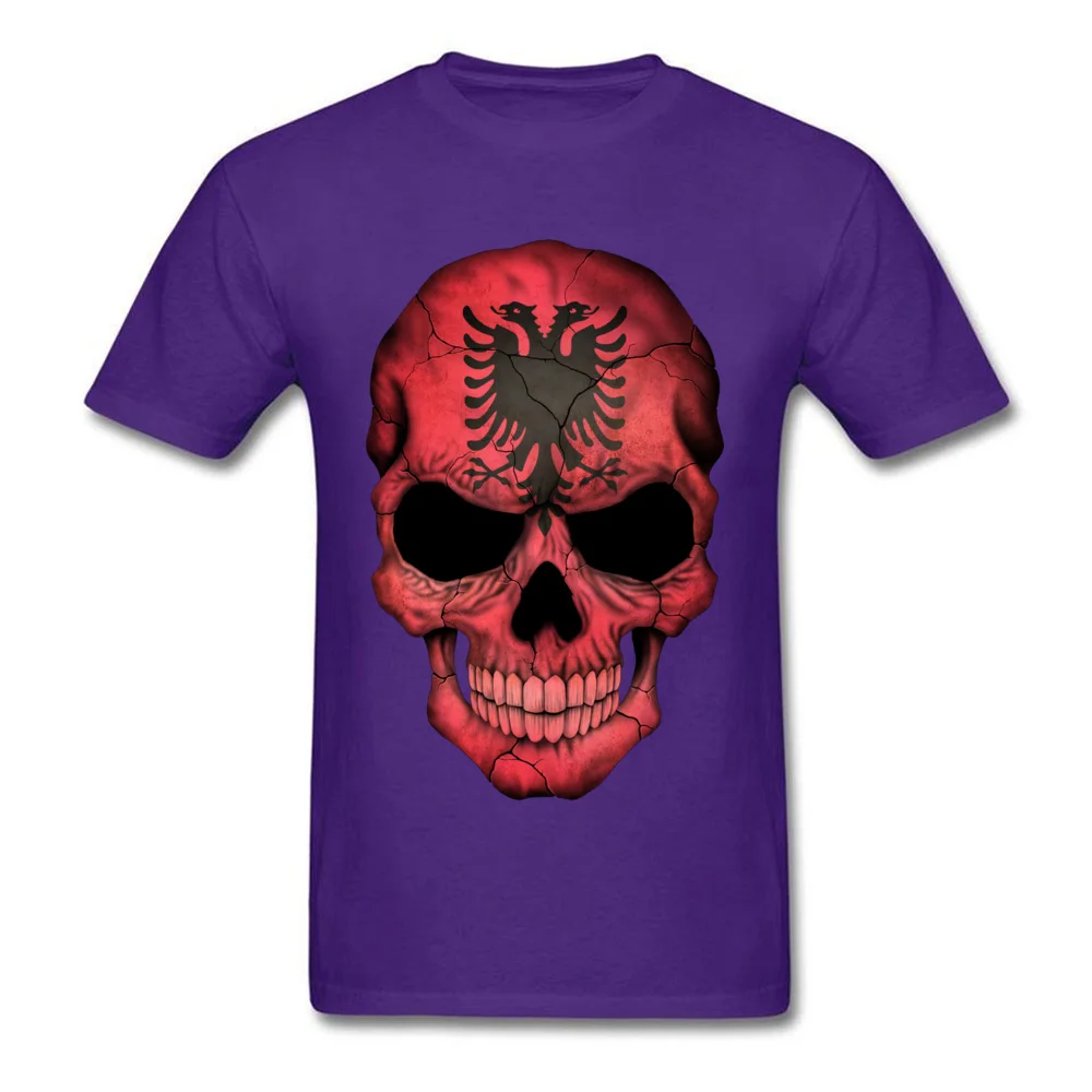 Albanian Flag Skull_purple