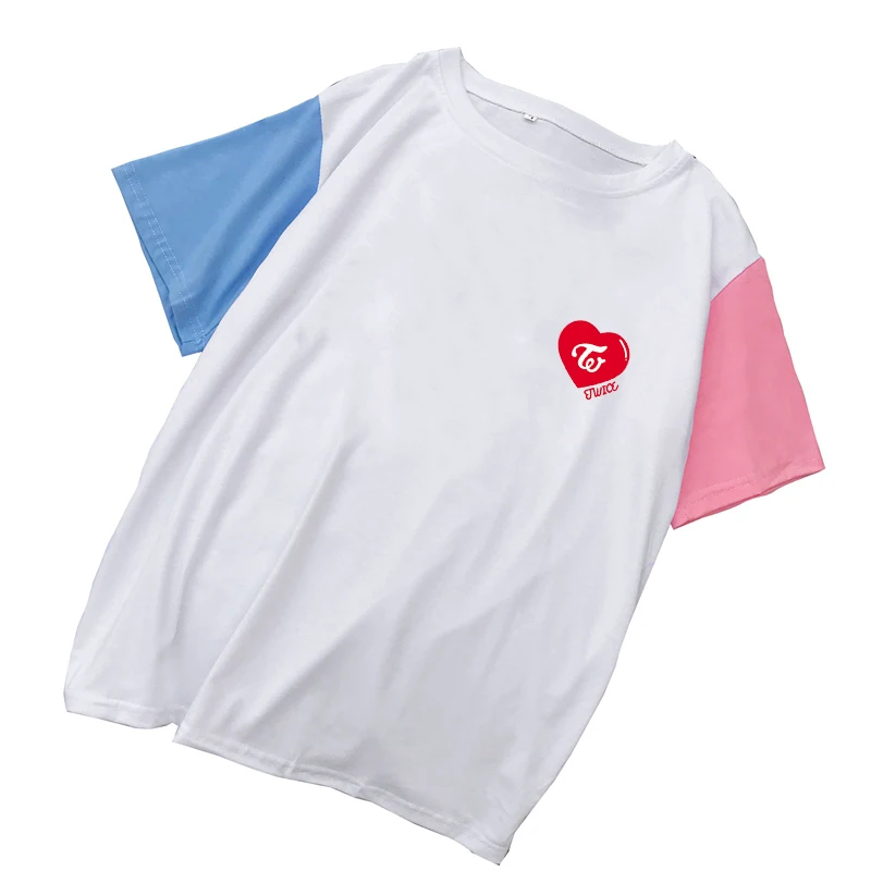 Women Clothes Korean Kpop Twice T Shirts Camiseta Mujer Fashion Spell Color Splicing Cotton Streetwear Harajuku Heart Print Tops
Women Clothes Korean Kpop Twice T Shirts Camiseta Mujer Fashion Spell Color Splicing Cotton Streetwear Harajuku Heart Print Tops