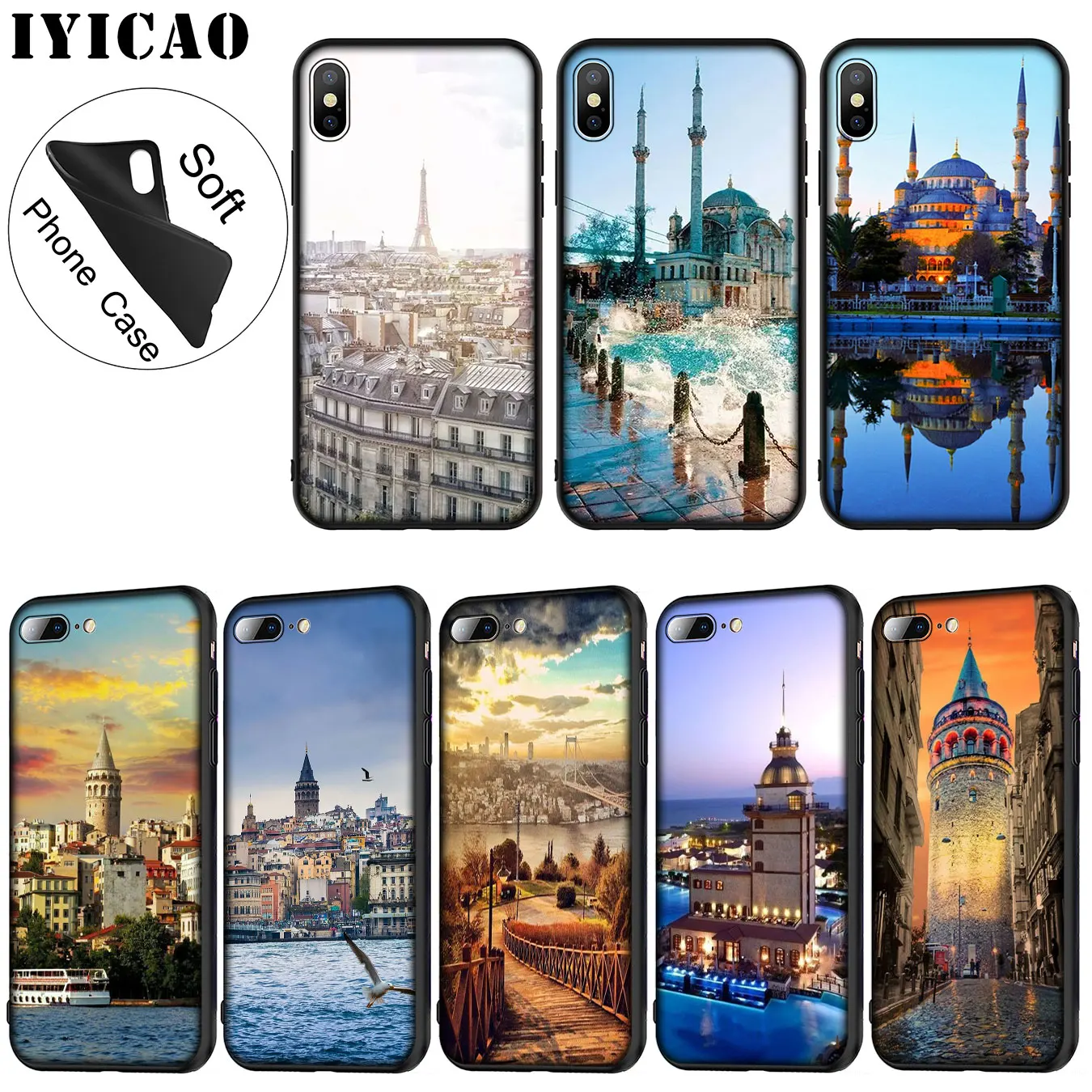 IYICAO Turkey Istanbul Sceneary Building Painted Soft Silicone Phone Case for iPhone XR X XS 11 Pro Max 6 6S 7 8 Plus 5 5S SE 10
IYICAO Turkey Istanbul Sceneary Building Painted Soft Silicone Phone Case for iPhone XR X XS 11 Pro Max 6 6S 7 8 Plus 5 5S SE 10