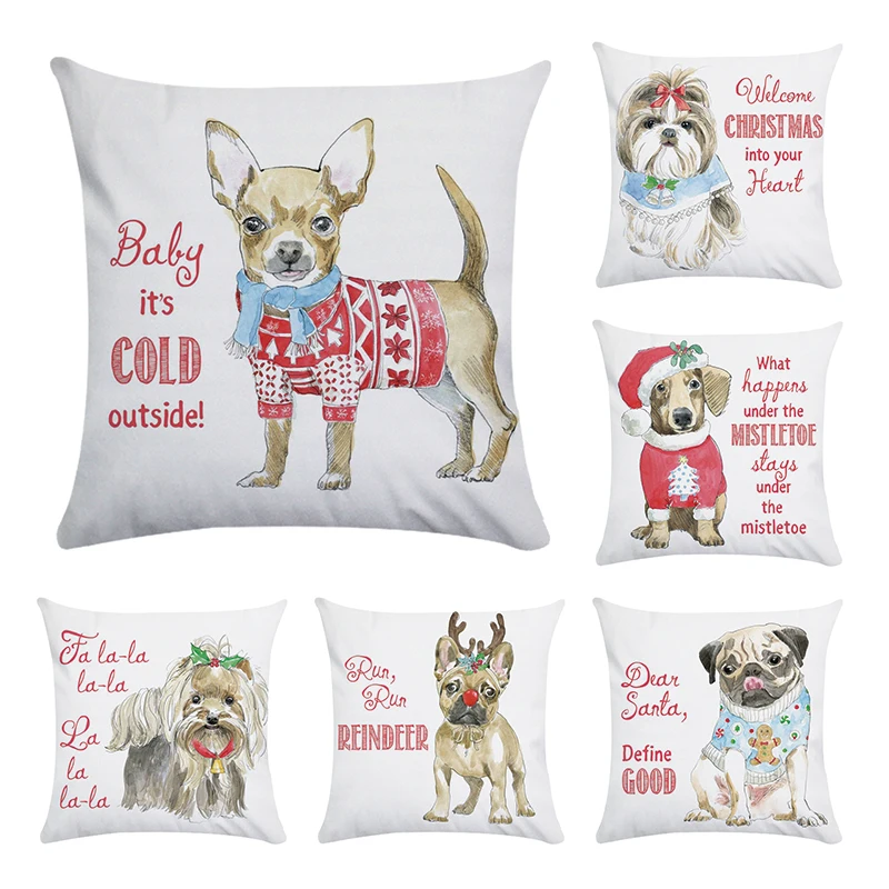 Christmas pet Dog Sofa Happy Day Throw Pillow Cover Sweet Love Square Newest Almofada Cushion Cover 45cm*45cm CR174
Christmas pet Dog Sofa Happy Day Throw Pillow Cover Sweet Love Square Newest Almofada Cushion Cover 45cm*45cm CR174