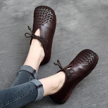 Women Leather Loafers Black Low Heels Casual Shoes Brand Spring 42 Retro Loafers Women Handmade Genuine Leather Flat Lazy Shoe
Women Leather Loafers Black Low Heels Casual Shoes Brand Spring 42 Retro Loafers Women Handmade Genuine Leather Flat Lazy Shoe