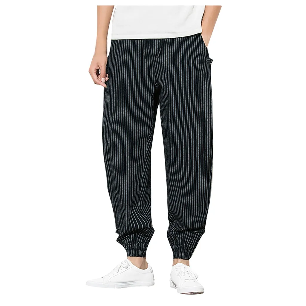 men summer elastic waist loose pants Men fashion Casual Harem Pants Jogger Pants Fitness Trousers Linen Loose Pants#g4
men summer elastic waist loose pants Men fashion Casual Harem Pants Jogger Pants Fitness Trousers Linen Loose Pants#g4