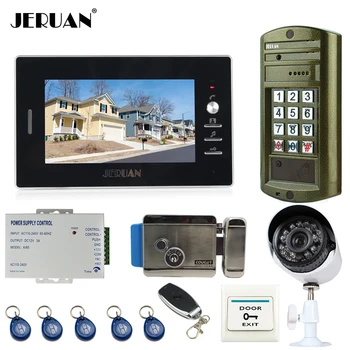 JERUAN 7 inch Video Door Phone Intercom System kit Metal panel waterproof password keypad HD Mini Camera +Security Camera+E-lock
JERUAN 7 inch Video Door Phone Intercom System kit Metal panel waterproof password keypad HD Mini Camera +Security Camera+E-lock