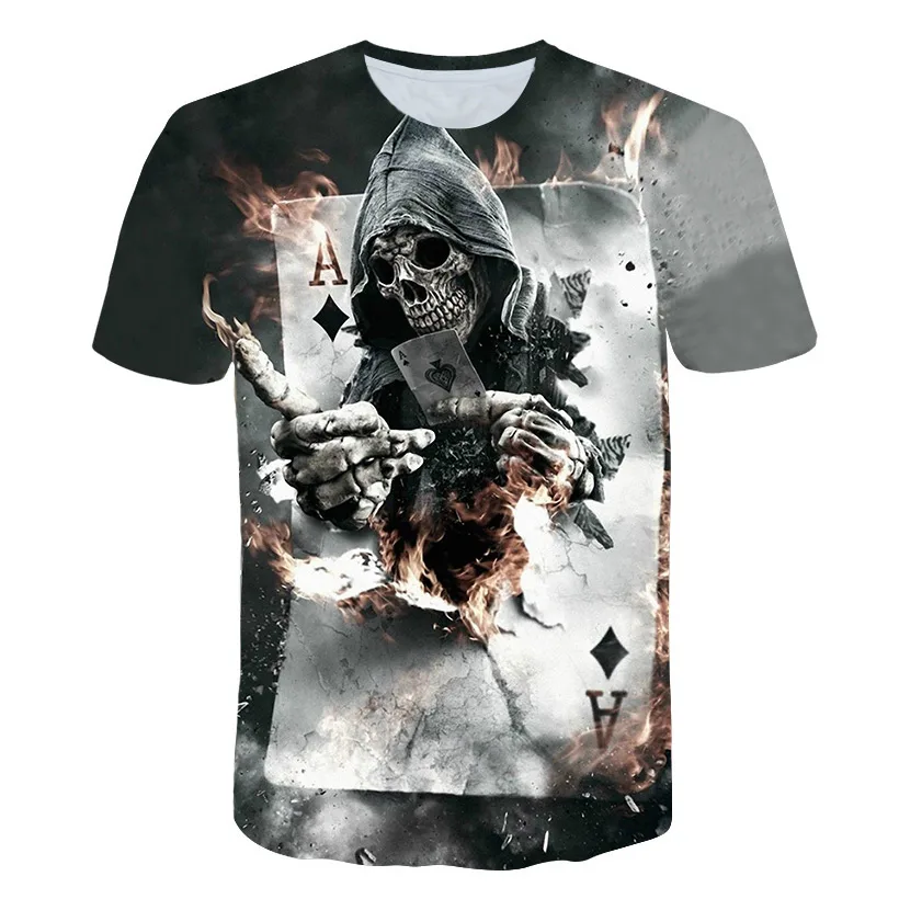 New Men's Summer Skeleton Poker 3D Printed Men's Short Sleeve T-shirt Recreational T-shirt Loose T-shirt
New Men's Summer Skeleton Poker 3D Printed Men's Short Sleeve T-shirt Recreational T-shirt Loose T-shirt