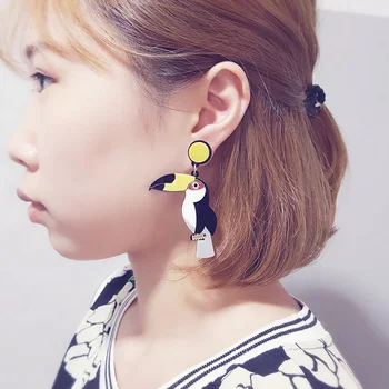 Gothic Womens Exaggerated Dangle Earrings Parrot Bird Earrings Toucan Jewelry Punk Ear Stud Gift Accessories YYY9531
Gothic Womens Exaggerated Dangle Earrings Parrot Bird Earrings Toucan Jewelry Punk Ear Stud Gift Accessories YYY9531