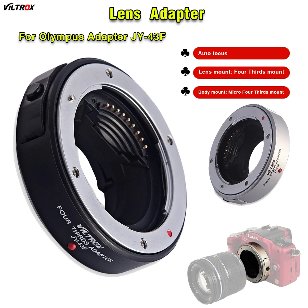 For Olympus Lens Adapter Viltrox JY-43F auto adapter mount For Panasonic Olympus macro M43 mount to 43 Lenses E-PL3 EP-3 E-PM1 
For Olympus Lens Adapter Viltrox JY-43F auto adapter mount For Panasonic Olympus macro M43 mount to 43 Lenses E-PL3 EP-3 E-PM1