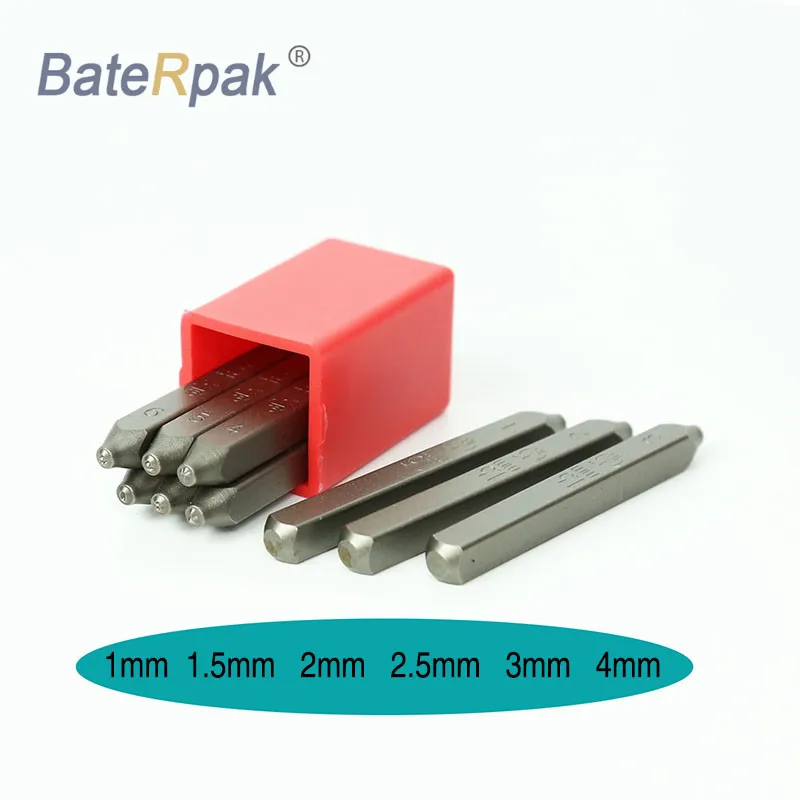 1/1.5/2/2.5/3/4 MM BateRpak Standard Font style steel punch stamps Numbers(0-8) 9pcs/box
1/1.5/2/2.5/3/4 MM BateRpak Standard Font style steel punch stamps Numbers(0-8) 9pcs/box