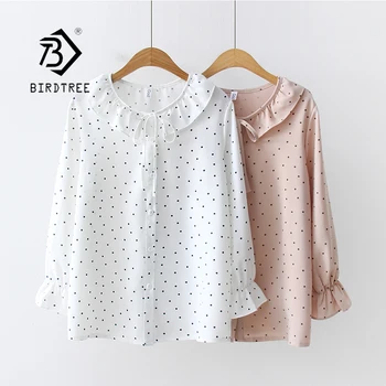 2019 NEW Dot Chiffon Blouse Button Up Lace Up Peter Pan Collar Long Sleeve Shirt Sweet Girls Loose Top Feminina Blusa T93603F
2019 NEW Dot Chiffon Blouse Button Up Lace Up Peter Pan Collar Long Sleeve Shirt Sweet Girls Loose Top Feminina Blusa T93603F