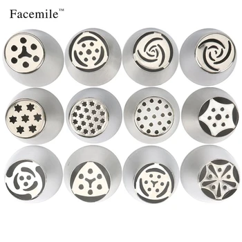 12pcs/set 4cm high Stainless Steel Cake Decorating Icing russian tips DIY Pastry Tubes Cookies Making Russian Nozzle 51064 Gift
12pcs/set 4cm high Stainless Steel Cake Decorating Icing russian tips DIY Pastry Tubes Cookies Making Russian Nozzle 51064 Gift