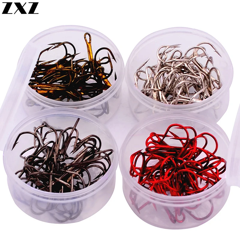 20pcs Nickel Treble Fishing Hooks High Carbon Steel Barbed Fishhooks Super Sharp Triple Hook Sea Tackle Accessories with Box
20pcs Nickel Treble Fishing Hooks High Carbon Steel Barbed Fishhooks Super Sharp Triple Hook Sea Tackle Accessories with Box