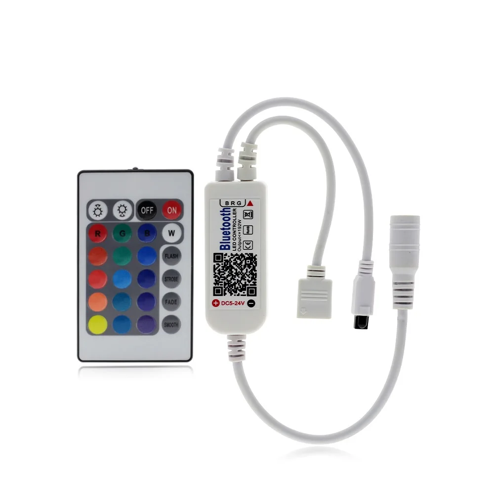 DC 5V 12V 24V Мини Bluetooth WiFi LED RGB RGBW контроллер iOS Android APP 24Key ИК пульт дистанционного