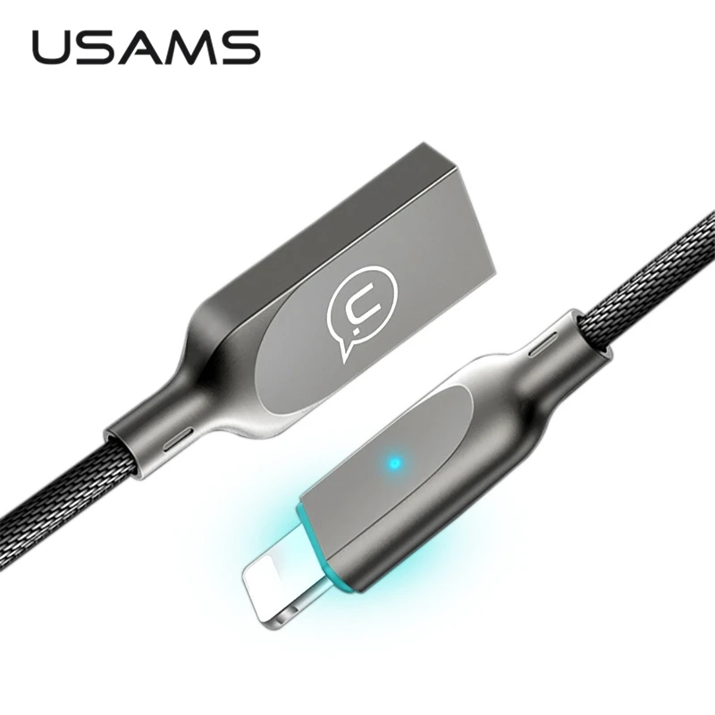 USAMS Auto Disconnect USB Cable Fast Charger LED Light Sync Data Wire for iOS 11 10 9 Smart Phone Cable for iPhone 7 6 X 8 R20
USAMS Auto Disconnect USB Cable Fast Charger LED Light Sync Data Wire for iOS 11 10 9 Smart Phone Cable for iPhone 7 6 X 8 R20