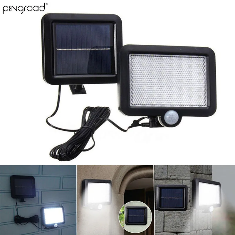 Separated Solar Panel LED Light 56 Leds PIR Motion Sensor Home Wall Lamp Waterproof Energy-saving Garden Garage Lights PD029
Separated Solar Panel LED Light 56 Leds PIR Motion Sensor Home Wall Lamp Waterproof Energy-saving Garden Garage Lights PD029