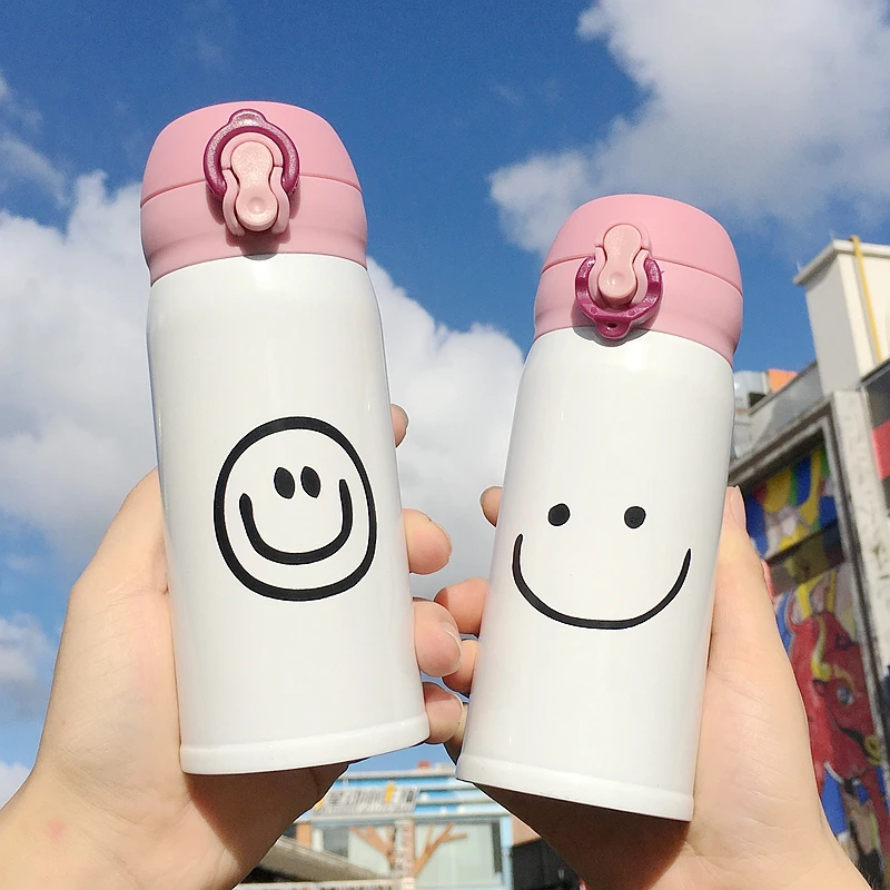 350ML Outdoor Portable Stainless Steel Coffee Tea Water Bottle Warm Keep Office Simple Style Fashion Star Smile Bottle
350ML Outdoor Portable Stainless Steel Coffee Tea Water Bottle Warm Keep Office Simple Style Fashion Star Smile Bottle