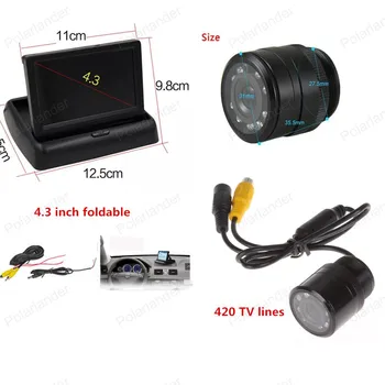 4.3 inch Foldable Car Rear View Monitor with 8 LED Car Rear view Reversing Camera System
4.3 inch Foldable Car Rear View Monitor with 8 LED Car Rear view Reversing Camera System