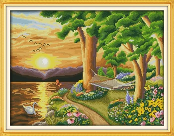 Twilight patterns Cross Stitch Kits Sunset canvas Printed pattern Flower and grass Embroidery Needlework Tree Cross-stitch set
Twilight patterns Cross Stitch Kits Sunset canvas Printed pattern Flower and grass Embroidery Needlework Tree Cross-stitch set