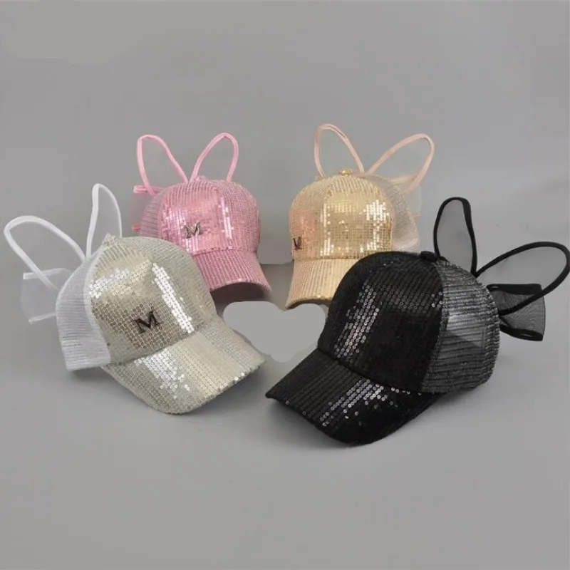 2018 Kids Mesh Baseball Cap Snapback Hats For Girls Baby Big Yarn Bow Sequin Mesh Children Summer Mesh Cap Sun Visor 2-7 Year
2018 Kids Mesh Baseball Cap Snapback Hats For Girls Baby Big Yarn Bow Sequin Mesh Children Summer Mesh Cap Sun Visor 2-7 Year