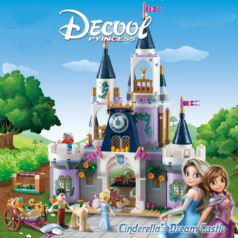 656Pcs Princess Dream Castle Building Blocks Elsa Anna Cinderella Ariel Belle Model Bricks Compatible Legoings Friends Girl Gift
656Pcs Princess Dream Castle Building Blocks Elsa Anna Cinderella Ariel Belle Model Bricks Compatible Legoings Friends Girl Gift