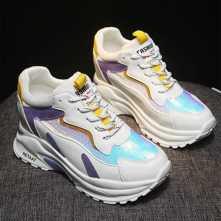 2019 Spring Women Platform Sneakers Woman Wedge Casual Increasing Shoes Fashion Lady Shiny Bling Sneakers Dad Shoes
2019 Spring Women Platform Sneakers Woman Wedge Casual Increasing Shoes Fashion Lady Shiny Bling Sneakers Dad Shoes