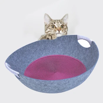 Warm Pet Bed Nest Creative Felt Cat Dog Sleeping Bed Pet House Nest Cat Basket With Cushion Four Seasons Universal Pet Supplies
Warm Pet Bed Nest Creative Felt Cat Dog Sleeping Bed Pet House Nest Cat Basket With Cushion Four Seasons Universal Pet Supplies