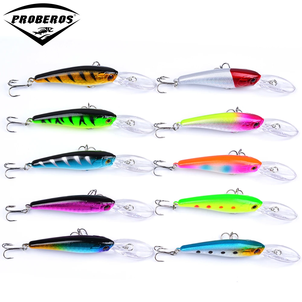 10PC Minnow Fishing Lure 10 Colors Bass Baits 9CM-3.54"/7.28G-0.26oz Fishing Tackle 8# High Carbon Steel Hook DXM006
10PC Minnow Fishing Lure 10 Colors Bass Baits 9CM-3.54"/7.28G-0.26oz Fishing Tackle 8# High Carbon Steel Hook DXM006