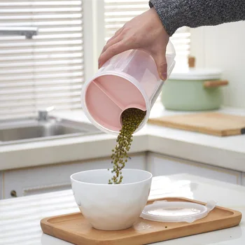 Creative Plastic Sealed Grid Grain Storage Storage Boxes And Multi-Function Home Kitchen Round Button Kitchen Supplies Grid Cans
Creative Plastic Sealed Grid Grain Storage Storage Boxes And Multi-Function Home Kitchen Round Button Kitchen Supplies Grid Cans